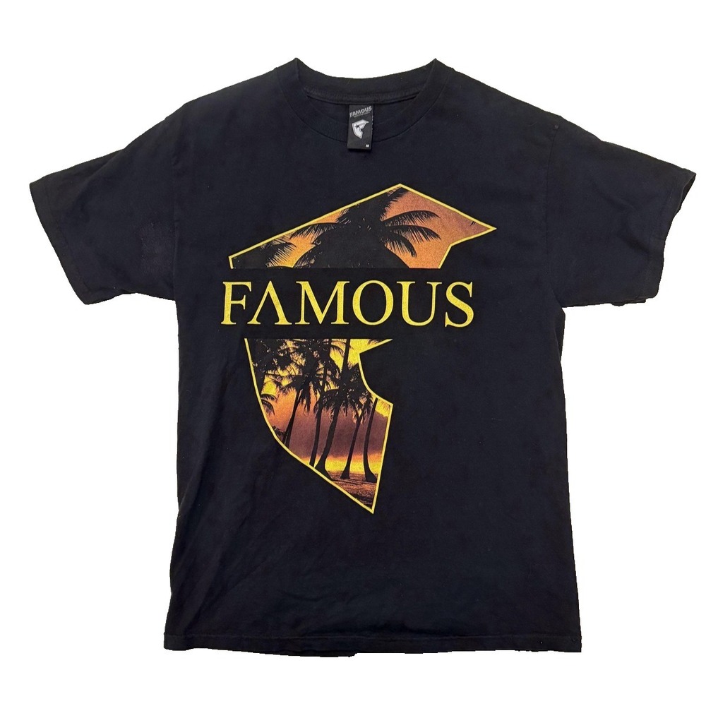 Famous Stars & Straps T Shirt Mens Black‎ Y2K Skater Streetwear